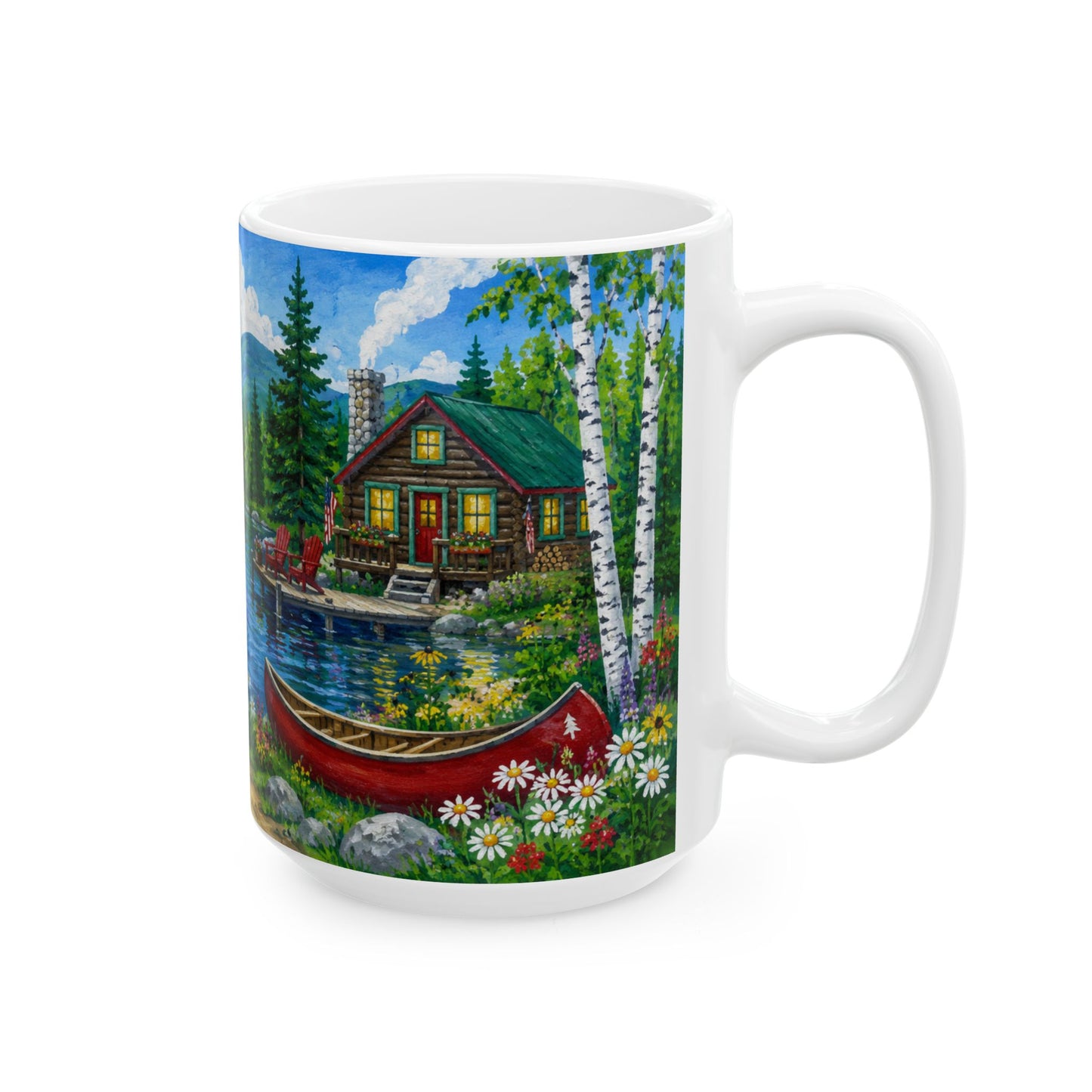Loon Lake Retreat Ceramic Mug (15oz)