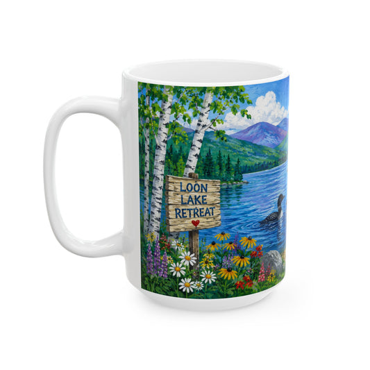 Loon Lake Retreat Ceramic Mug (15oz)
