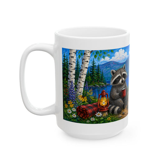 Lakeside Raccoon Ceramic Mug (15oz)
