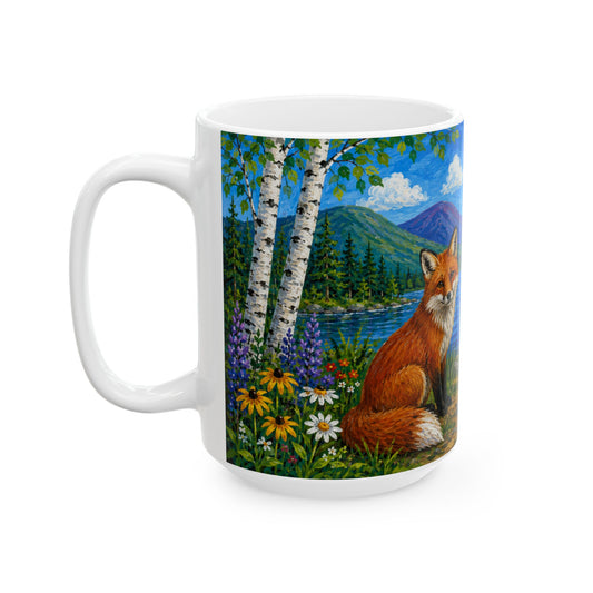 Lakeside Fox Ceramic Mug (15oz)