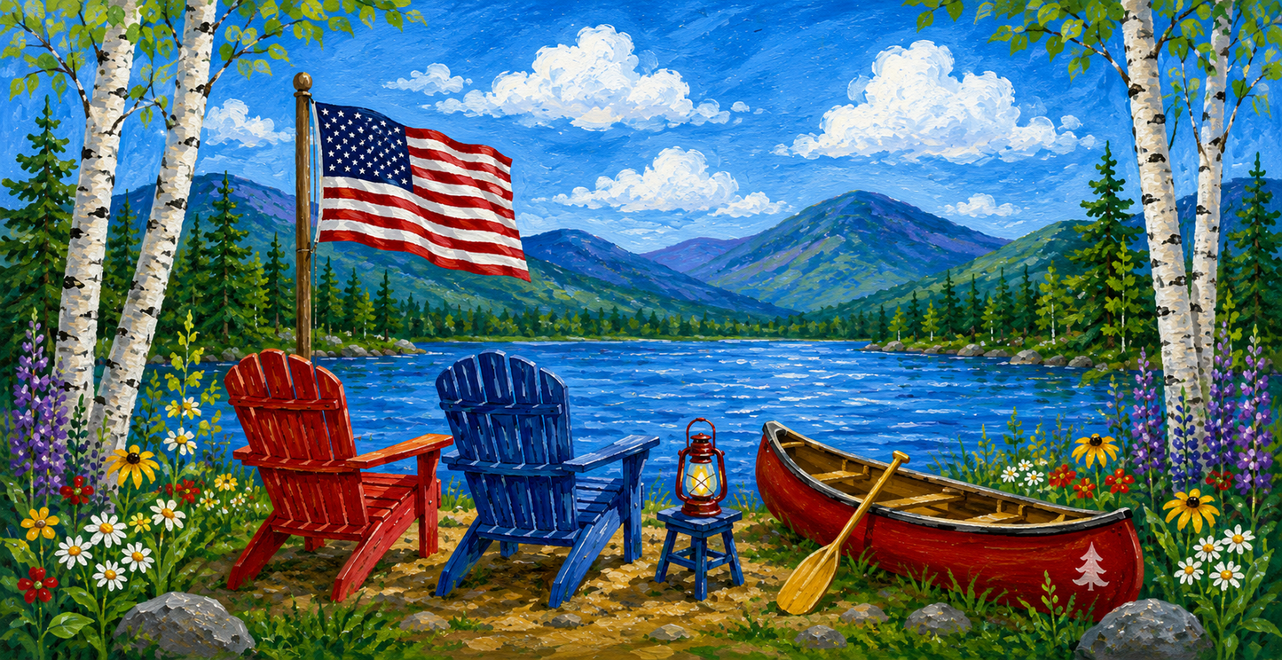 Stars & Stripes Lakeside Ceramic Mug (15oz)