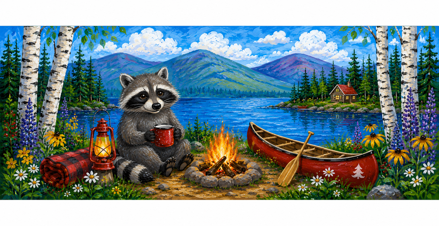 Lakeside Raccoon Ceramic Mug (15oz)