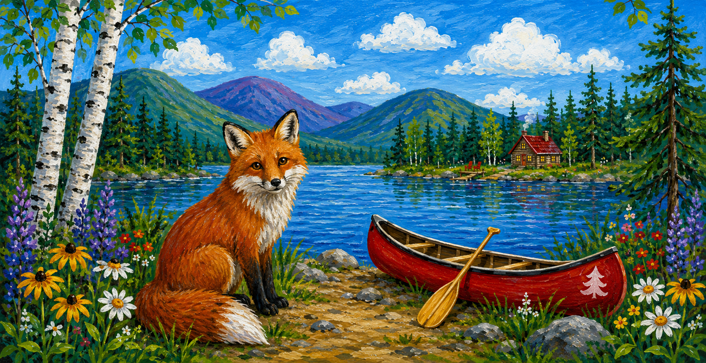 Lakeside Fox Ceramic Mug (15oz)