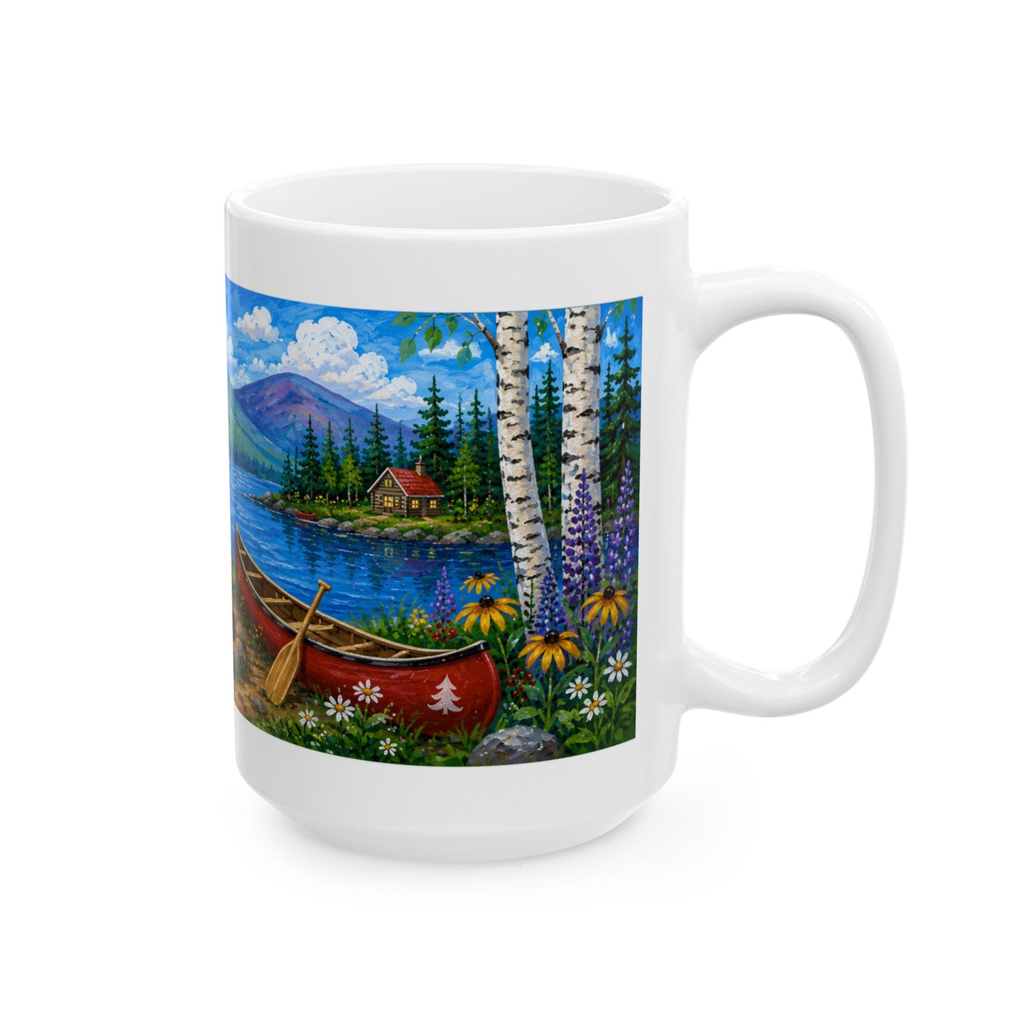 Lakeside Raccoon Ceramic Mug (15oz)
