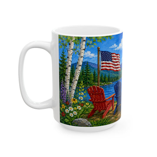 Stars & Stripes Lakeside Ceramic Mug (15oz)