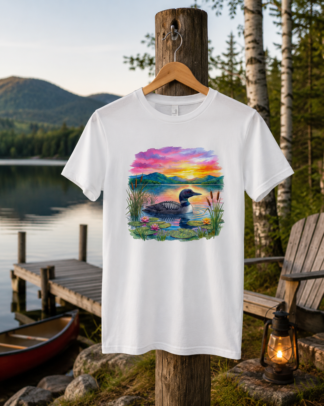 Adirondack Sunset Loon | Unisex Graphic Tee