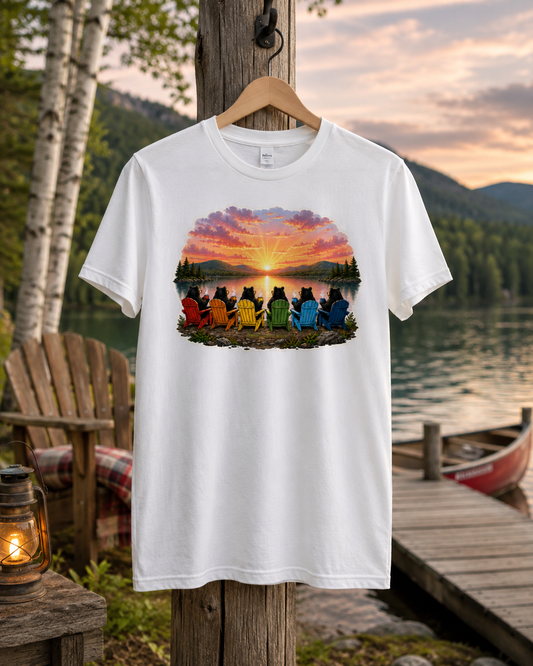 Early Bear Gets the Sunrise | Adirondack Lakes | Unisex Graphic Tee