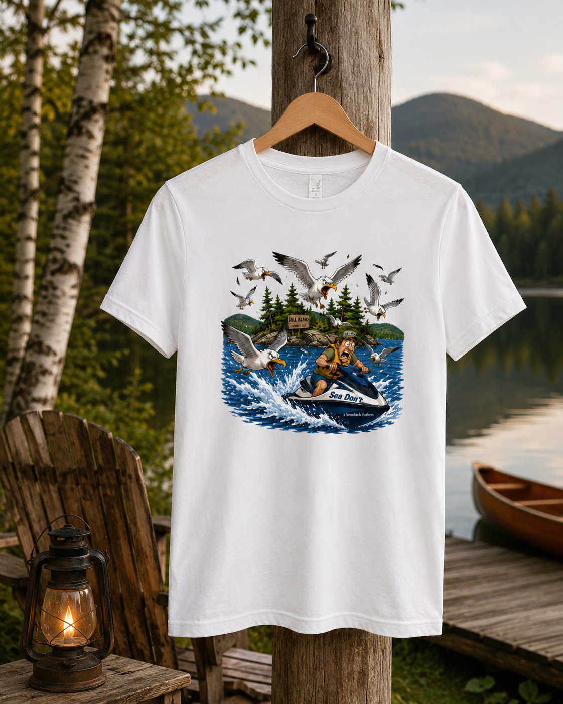 Gull Island Chaos | Old Forge, NY | Unisex Graphic Tee